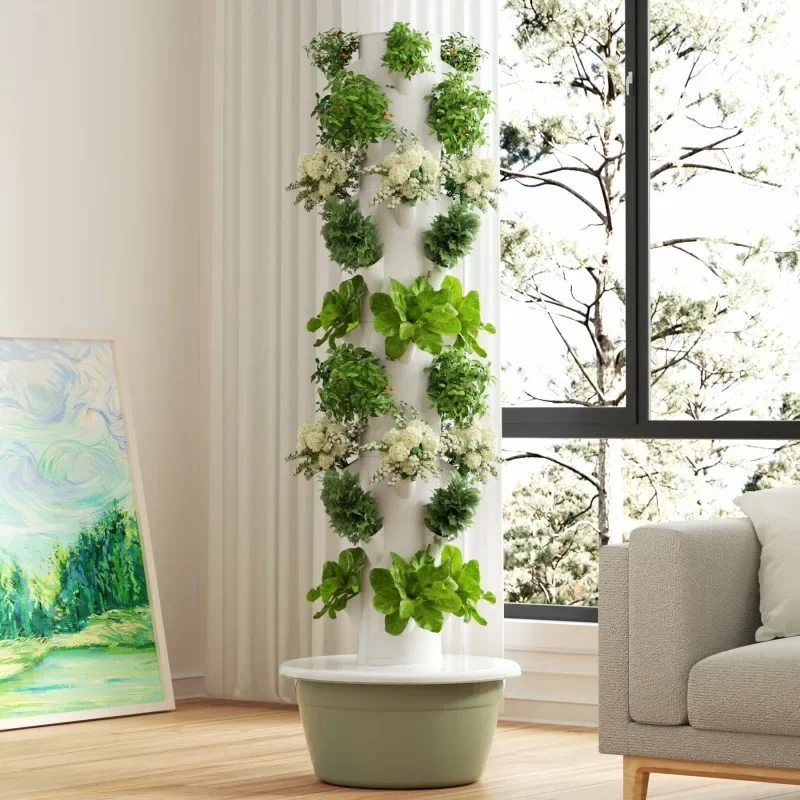 Hydroponic Tower Planter - Slimme verticale hydrocultuur-tuin voor groenten, bodemloze