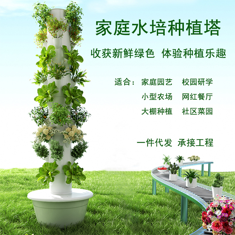 Hydroponic Tower Planter - Verticale hydrocultuur kweektoren voor groenten, kolomvormige