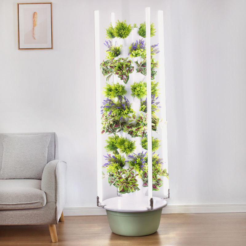 Hydroponic Tower Planter - Met Led Grow Light Space Tree