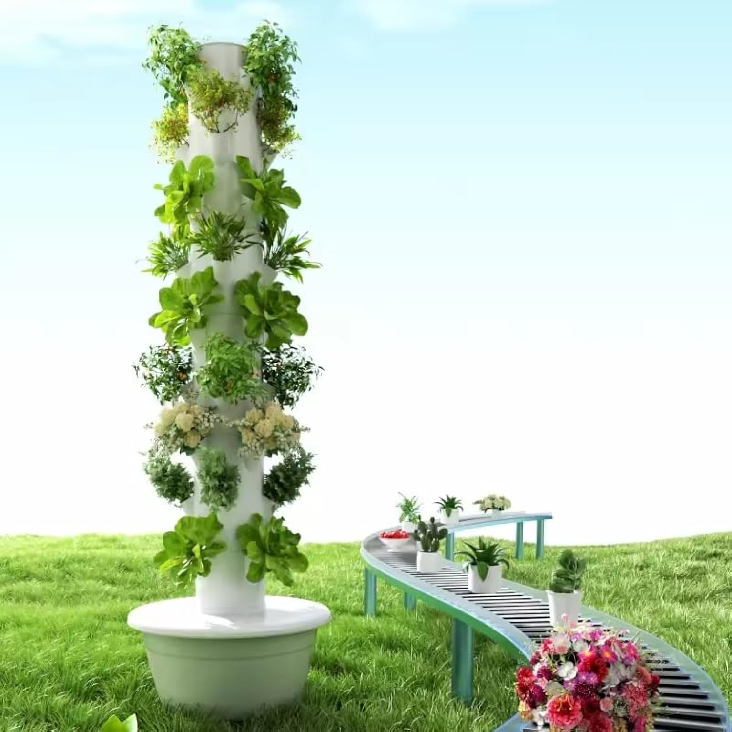 Hydroponic Tower Planter - Verticale Hydroponische Kweektoren Aeroponische Toren voor