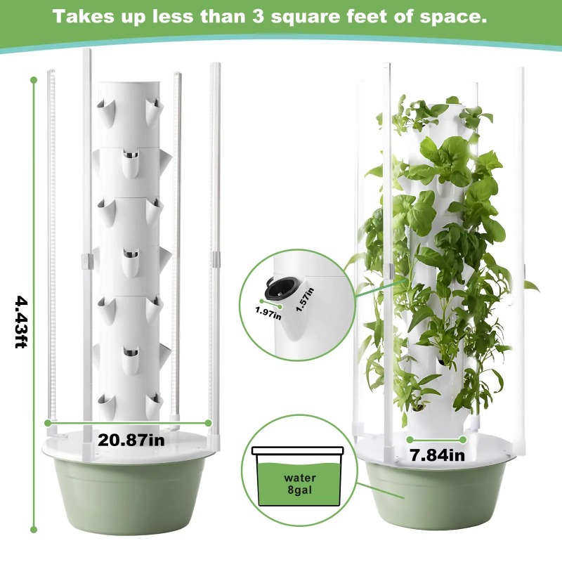Hydroponisch kweeksysteem met  - Hydroponic Tower Planter recensie en prijs
