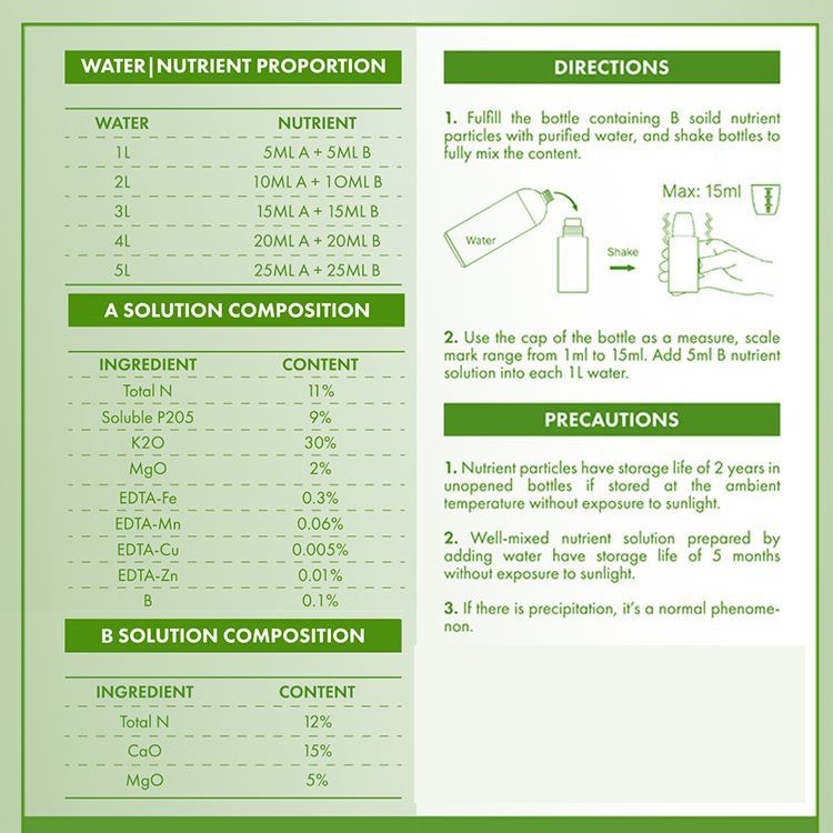 Hydroponische voedingsoplossin - Nutrient Solution Ab recensie en prijs